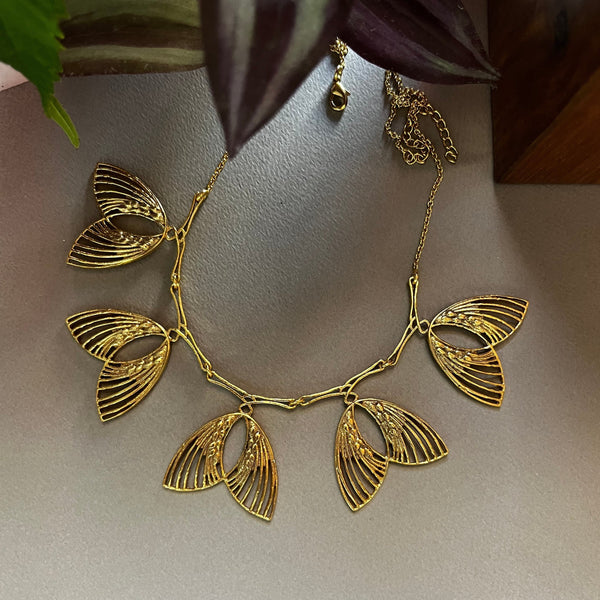 Moth Gold Necklace