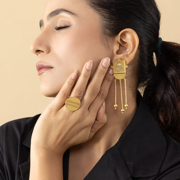 Surmai Gold Earrings