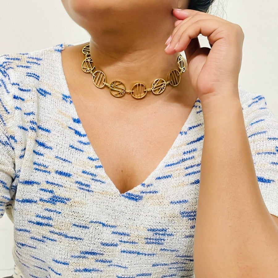 Angular Gold Choker