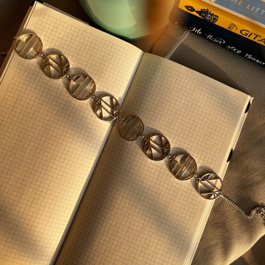 Angular Silver Choker